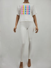 Load image into Gallery viewer, Loose Fit Raw Edge Short Sleeve Crop Top (White)
