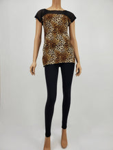 Load image into Gallery viewer, Dolman Sleeve Cheetah Top with Mesh (Brown)
