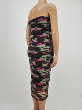 Load image into Gallery viewer, Bodycon Mesh Tube Dress Plus Size (Black/Pink/Camouflage
