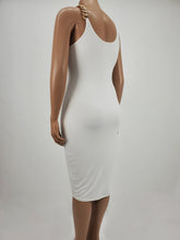 Load image into Gallery viewer, Tank Dress with One Side Chain Strap Plus Size (White)

