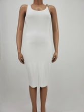 Load image into Gallery viewer, Tank Dress with One Side Chain Strap Plus Size (White)
