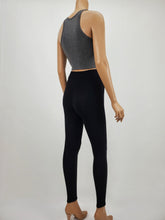 Load image into Gallery viewer, Solid Color High Neck Crop Tank Top (Charcoal)
