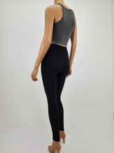 Load image into Gallery viewer, Solid Color High Neck Crop Tank Top (Charcoal)
