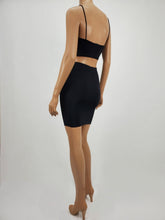 Load image into Gallery viewer, Spaghetti Strap Crop Top and Skirt Set (Black)
