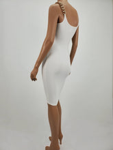 Load image into Gallery viewer, Tank Dress with One Side Chain Strap (White)
