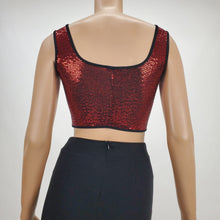 Load image into Gallery viewer, Sequins Crop Tank Top (Red)
