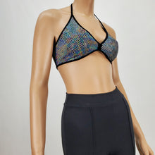 Load image into Gallery viewer, Backless Halter Sequin Back Tie Bikini Top
