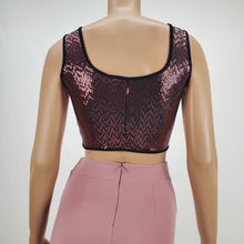 Load image into Gallery viewer, Sequins Crop Tank Top (Pink)
